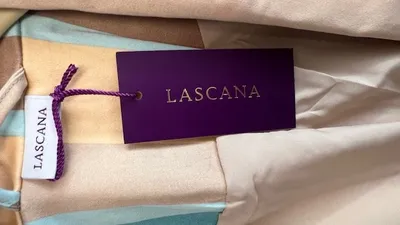 LASCANA Damen Blazer Gr. 40 Gestreift Baumwolle Pastell Sakko NEU