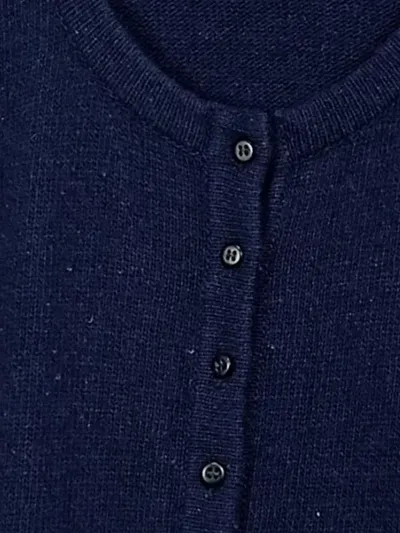 Dondup Damen Strickjacke Klassisch Blau Wolle Kaschmir Gr. S Langarm