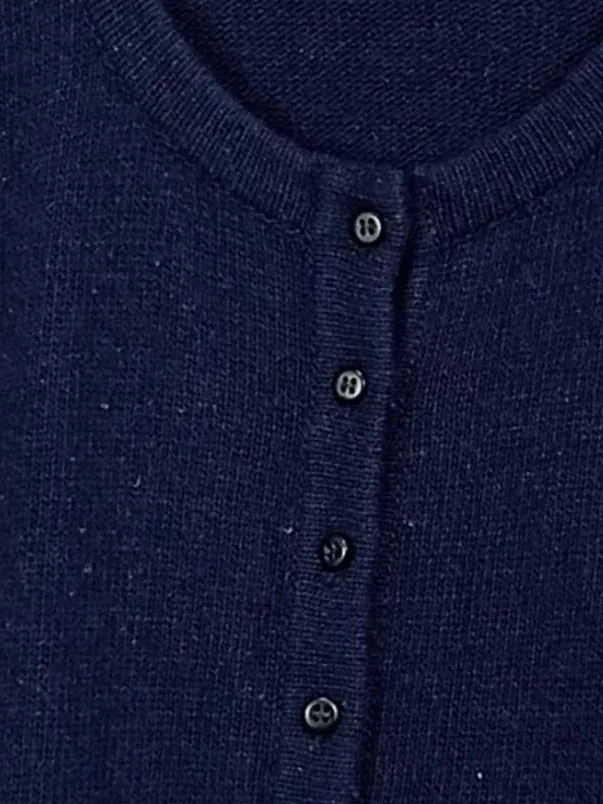 Dondup Damen Strickjacke Klassisch Blau Wolle Kaschmir Gr. S Langarm 2