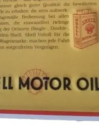 Demar Blechschild Shell Motor Oil Retro Werbeschild Gelb Metall Fahrzeuge 3