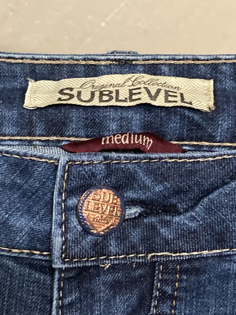 SUBLEVEL Damen Skinny Jeans Destroyed Look Blau M W29 L33 5