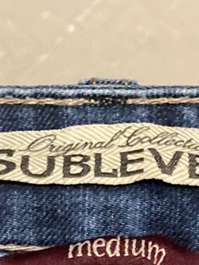 SUBLEVEL Damen Skinny Jeans Destroyed Look Blau M W29 L33 7
