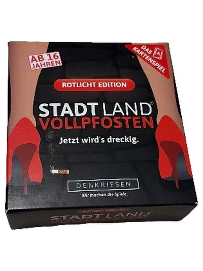 Stadt Land Vollpfosten Rotlicht Edition Denkriesen Kartenspiel ab 16