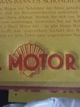 DeMar Blechschild Shell Motor Oil Oldtimer Vintage Werbung Retro Deko