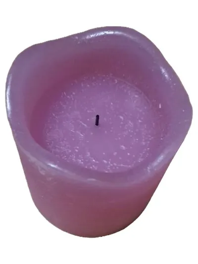 HSE LED Kerze Rosa Batterie 8cm Kunststoff Uni Deko Flammenlos Freizeit