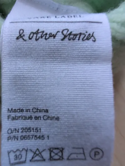 & Other Stories Pullover Damen Strick Rippstrick Grün Gr. S