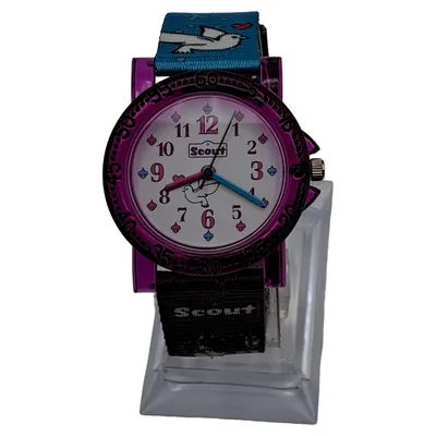 Scout Kinderuhr Mädchen Pferd Taube Armbanduhr Lila Blau Analog