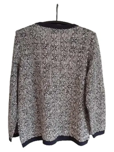 Bexleys Woman Damen Pullover Strickpullover Blau Meliert Gr. XL