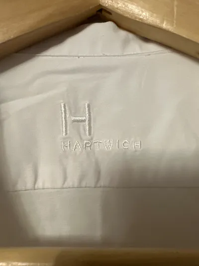 Hartwich Herren Hemdbluse Weiß Reißverschluss Gr. M Modern Business