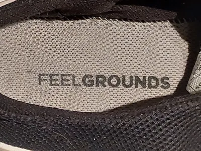 Feelgrounds Sneaker Low Damen Grau Mesh Schnürung Gr. 37 Alltag