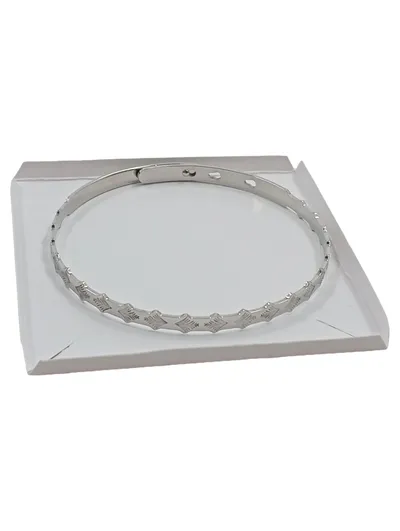 PURELEI Armreif Silber Lotusblüten-Detail Damen Armband Minimalistisch