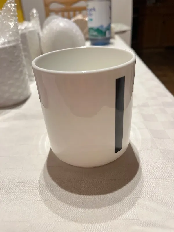 Design Letters Becher Tasse Buchstabe I Keramik Weiß 300ml Minimalistisch 3