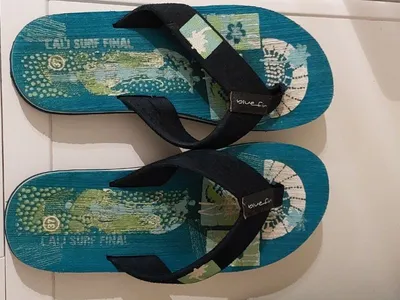 Blue Fin Cali Surf Zehentrenner Damen Gr. 37 Türkis Grafik Muster