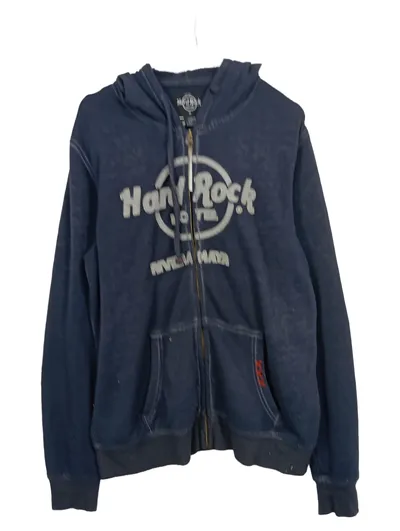 Hard Rock Hotel Kapuzenpullover Herren M Blau Logo Print Freizeit Baumwolle