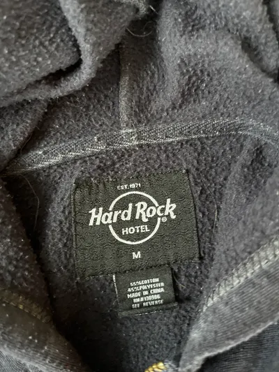 Hard Rock Hotel Kapuzenpullover Herren M Blau Logo Print Freizeit Baumwolle