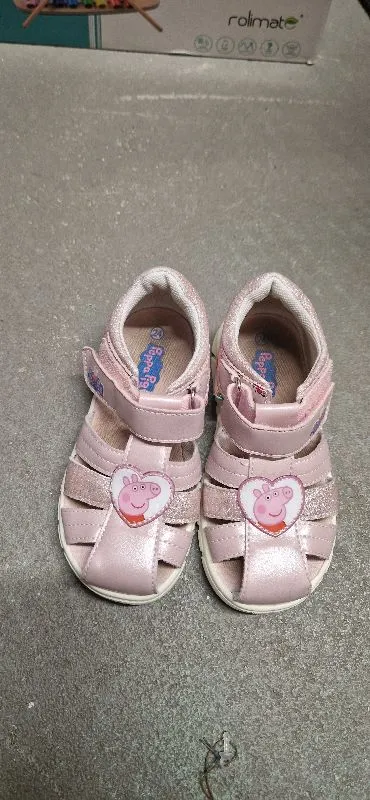 Peppa Pig Mädchen Sandalen Gr. 24 Rosa Glitzer Klettverschluss
