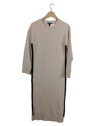 Micha Lounge Strickkleid Damen Gr. S Beige Schwarz Streifen Langarm