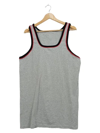 Elite Sport Herren Tanktop Unterhemd Grau XXL Sportlich Baumwolle