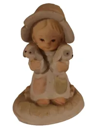 Angelina Collection Porzellanfigur Mädchen mit zwei Hunden 9cm Dekofigur 1