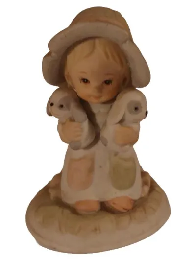 Angelina Collection Porzellanfigur Mädchen mit zwei Hunden 9cm Dekofigur