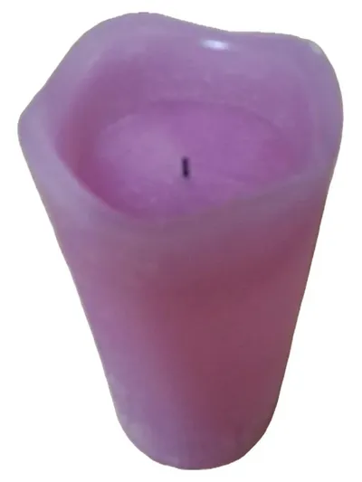 HSE LED Kerze Flammenlos Stumpenkerze Rosa Uni 16cm Batterie