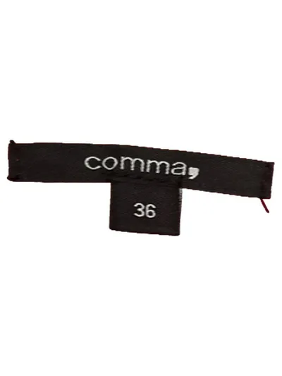 Comma Damen Strickjacke Gr. 36/S Rot Rüschen V-Ausschnitt Langarm
