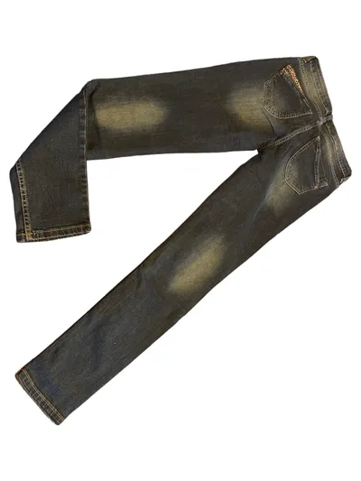 Iwie Damen Jeans Slim Fit Blau Uni Reißverschluss Gr. W28 S 36