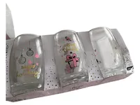 Excellent Houseware Weihnachtsgläser Set 3tlg Glas Transparent 10cm Weihnachten 1