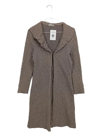 Boysen's Damen Strickjacke L Beige Strukturmuster Langarm Reißverschluss