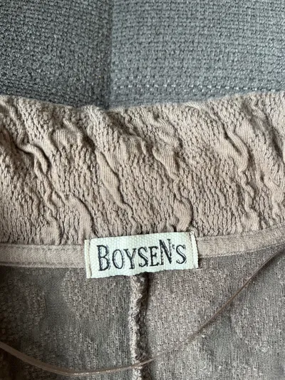 Boysen's Damen Strickjacke L Beige Strukturmuster Langarm Reißverschluss