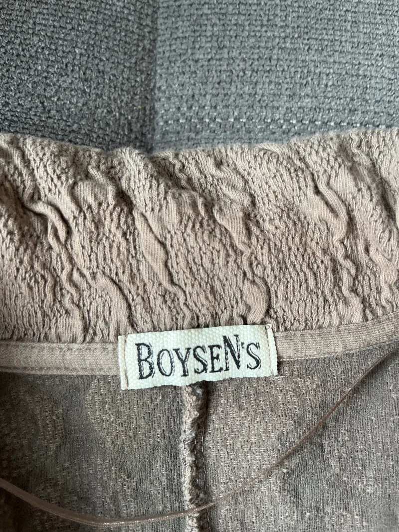 Boysen's Damen Strickjacke L Beige Strukturmuster Langarm Reißverschluss 2