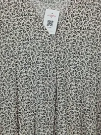 CARTOON Bluse Damen Gr. 38 M Beige Langarm Viskose Blumenmuster 3