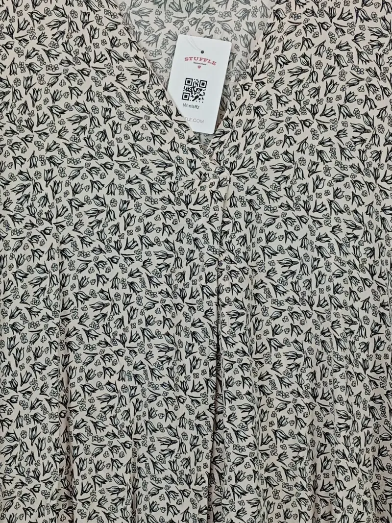 CARTOON Bluse Damen Gr. 38 M Beige Langarm Viskose Blumenmuster 3