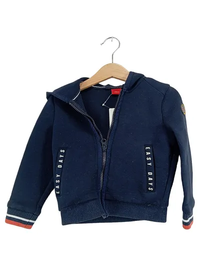 s.Oliver Sweatjacke Kinder Gr. 92/98 Blau Kapuze Easy Days