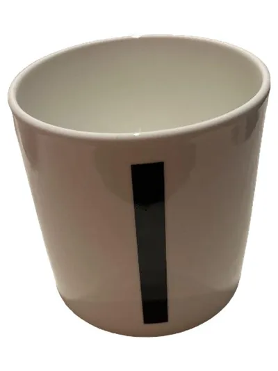 Design Letters Becher Buchstabe I Porzellan Weiß 300ml Kaffeebecher