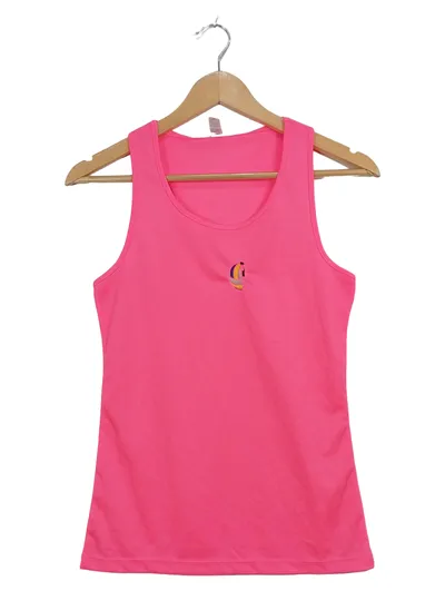 SOL'S Damen Sport Tanktop Pink Gr. S Segelboot Stickerei Fitness