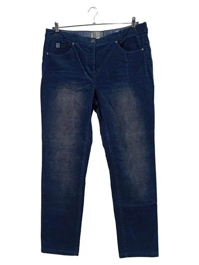 CECIL Damen Cordhose Blau Gr. 34 Slim Fit Stretch Casual