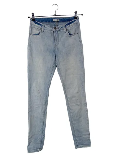 Tamaris Damen Skinny Jeans Hellblau Used Look W29/L30 Gr. 38