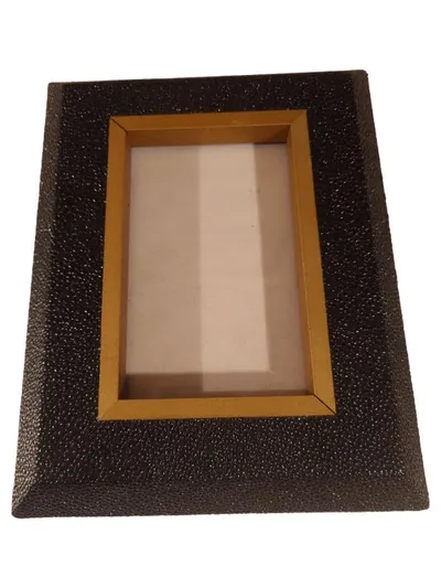 Dehner Bilderrahmen Schwarz Gold Struktur 19x24 cm Kunststoff Elegant