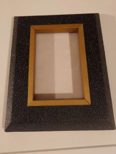 Dehner Bilderrahmen Schwarz Gold Struktur 19x24 cm Kunststoff Elegant