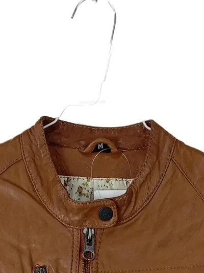 Maze Damen Lederjacke Biker Stil Braun Gr. M 38 Echtleder Freizeit Herbst Winter