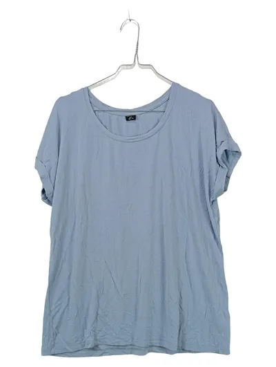 Blind Date Damen T-Shirt Gr. M/38 Hellblau Basic Kurzarm Baumwolle