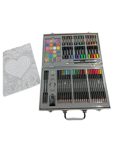 Nassau Fine Art Zeichenset 126-teilig Malkoffer Aluminium Künstlerbedarf