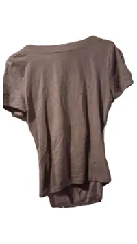 Brunello Cucinelli Damen Wickelshirt Bluse Gr. M Braun Leinen Elegant 2