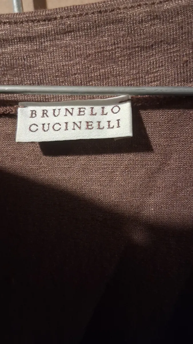 Brunello Cucinelli Damen Wickelshirt Bluse Gr. M Braun Leinen Elegant 6