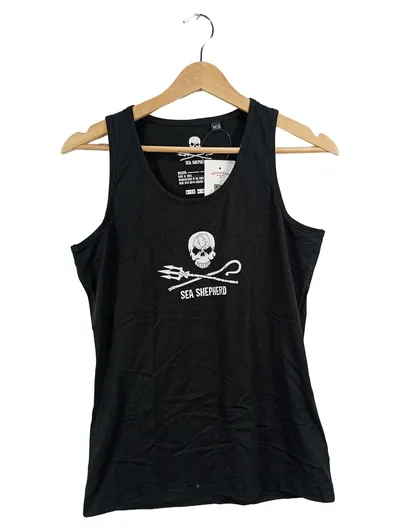 Sea Shepherd Fanshirt Damen Skelette Totenköpfe Gr. 38/M Schwarz Freizeit