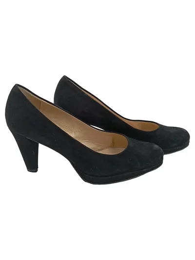 Peter Kaiser Pumps Damen Gr. 38 Schwarz Wildleder Absatz 9cm Klassisch