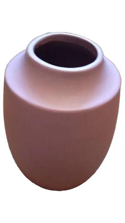 Søstrene Grene Vase Keramik bauchig matt rosa 13,5 cm Deko