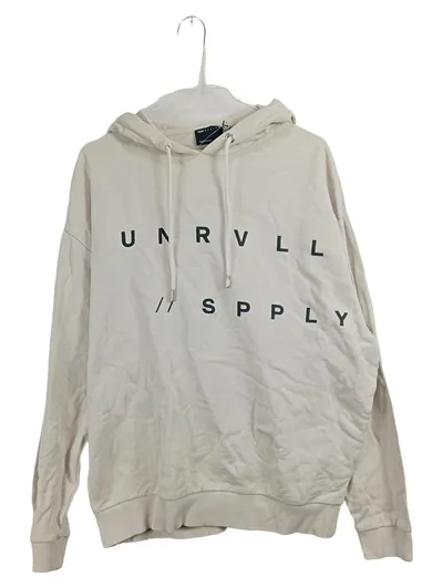 ASOS Design Hoodie Herren XS Beige UNRVLL SPPLY Kapuzenpullover