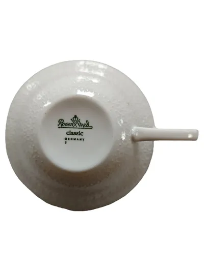 Rosenthal Classic Germany Tasse Weiß Porzellan Strukturmuster 250ml